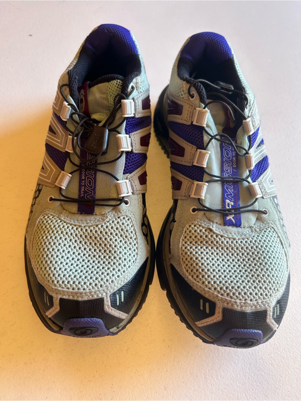 SolomonWomen's Athletic Trail Shoes in Gray and Purple - Performance Mesh Runner